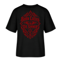 Women Oversize Fit T-Shirt  Born Lucky Die Sinner S/R