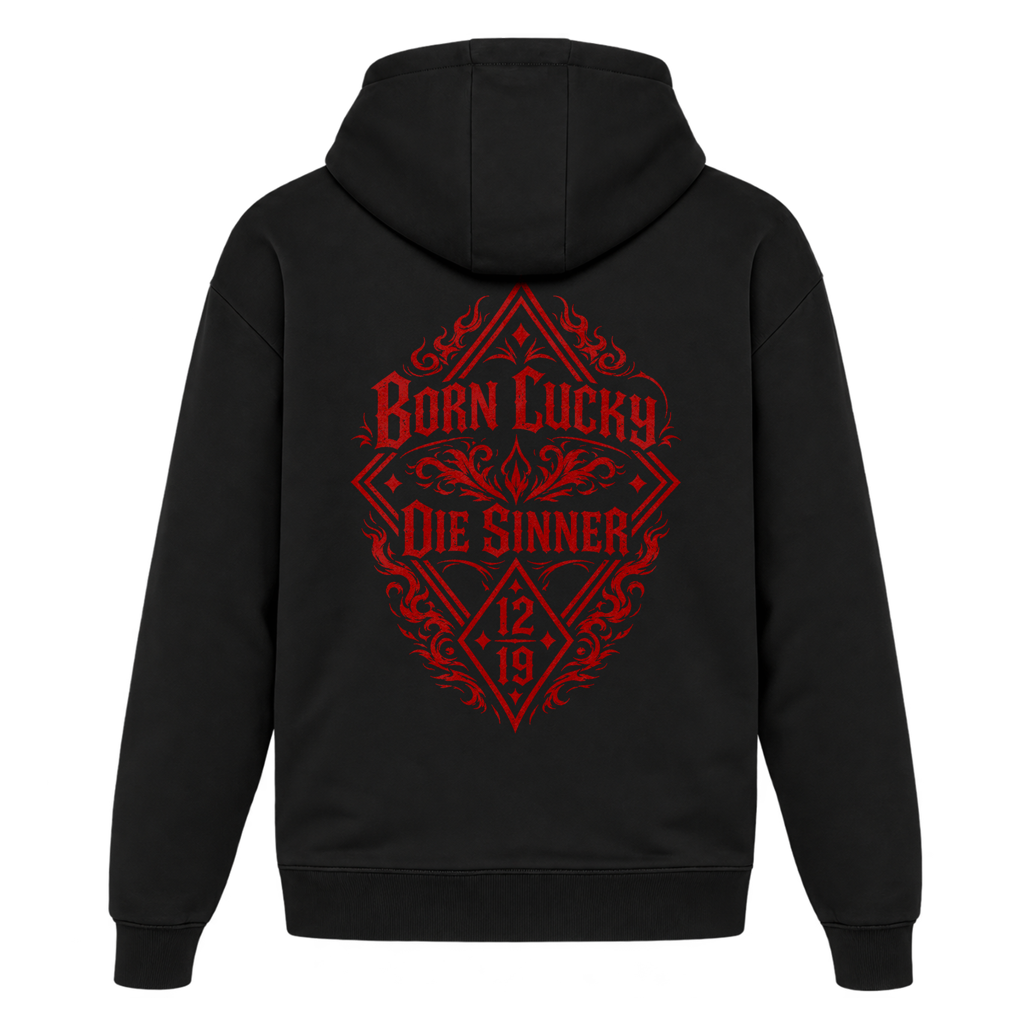 Oversize-Hoodie Born Lucky Die Sinner S/R