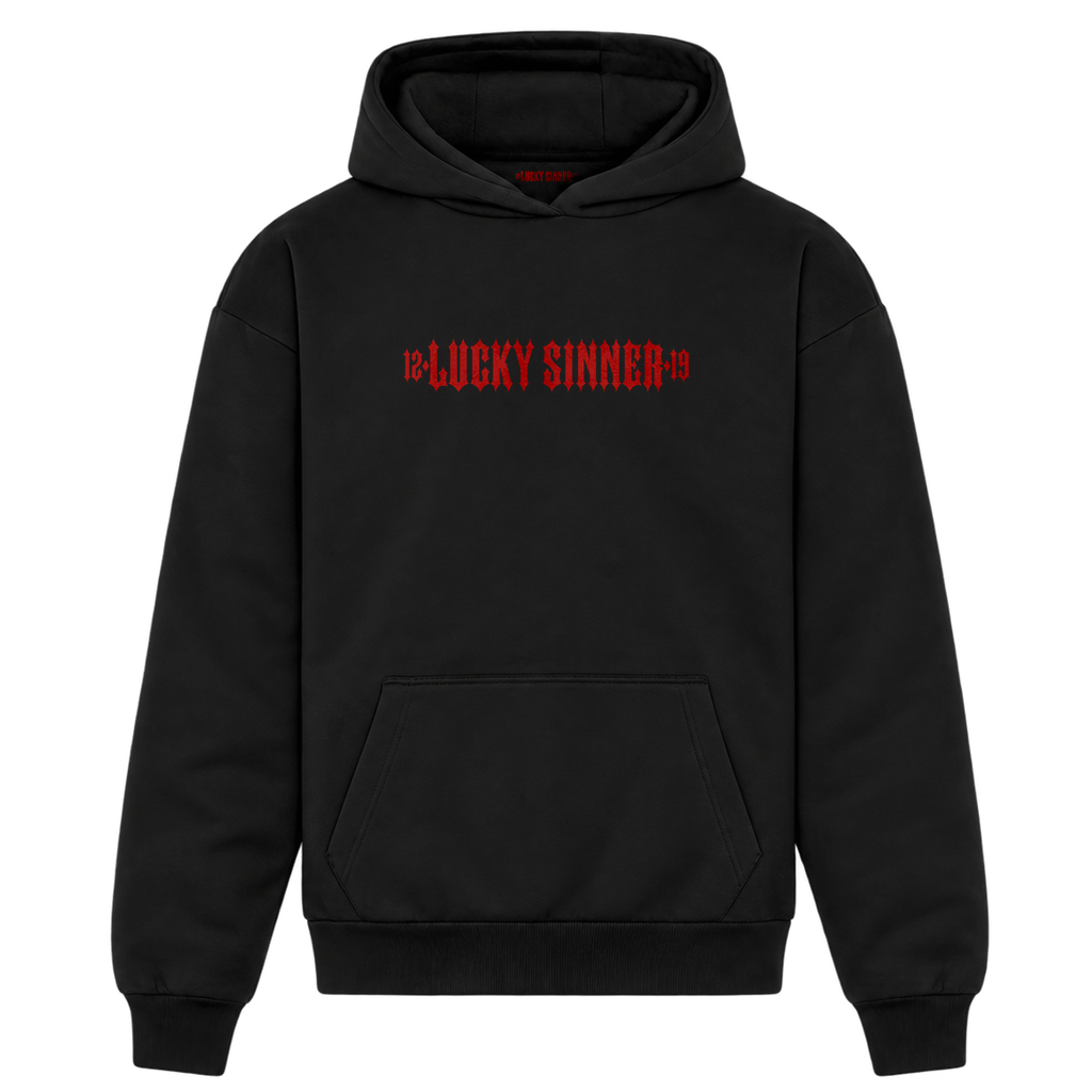 Oversize-Hoodie Born Lucky Die Sinner S/R