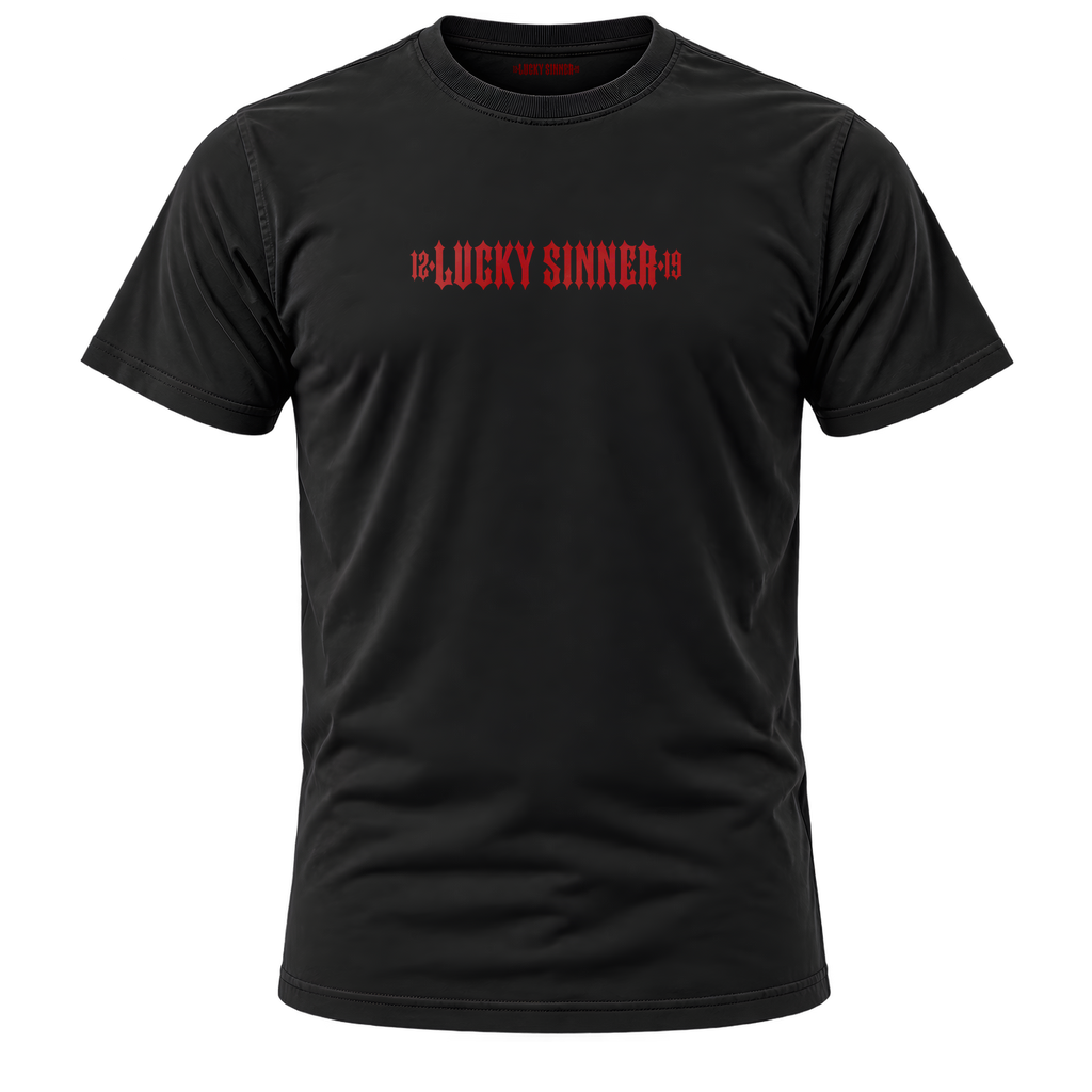 T-Shirt Born Lucky Die Sinner S/R